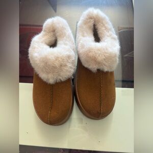 New Brown Fur‑Lined Winter Slippers • Cozy Warm Boots • Size 7.5-8